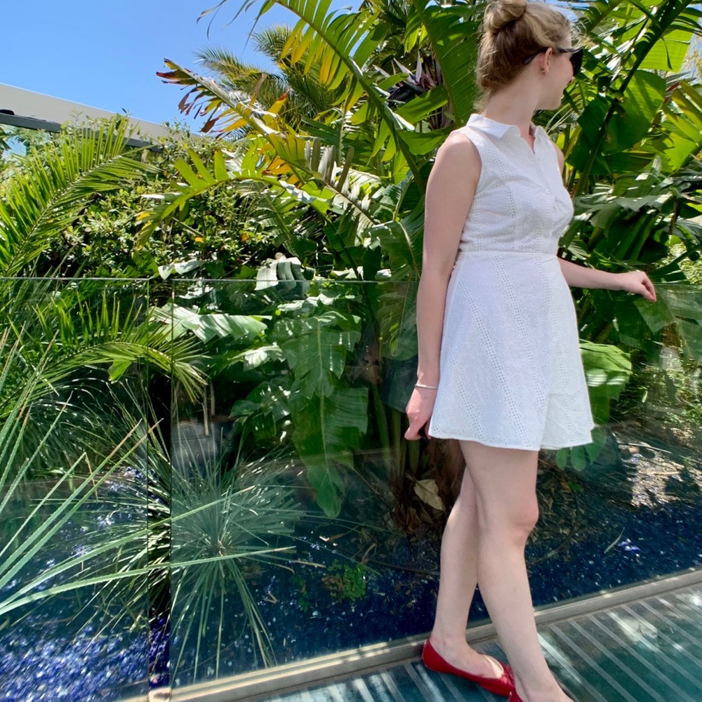 White Eyelet BCBG dress